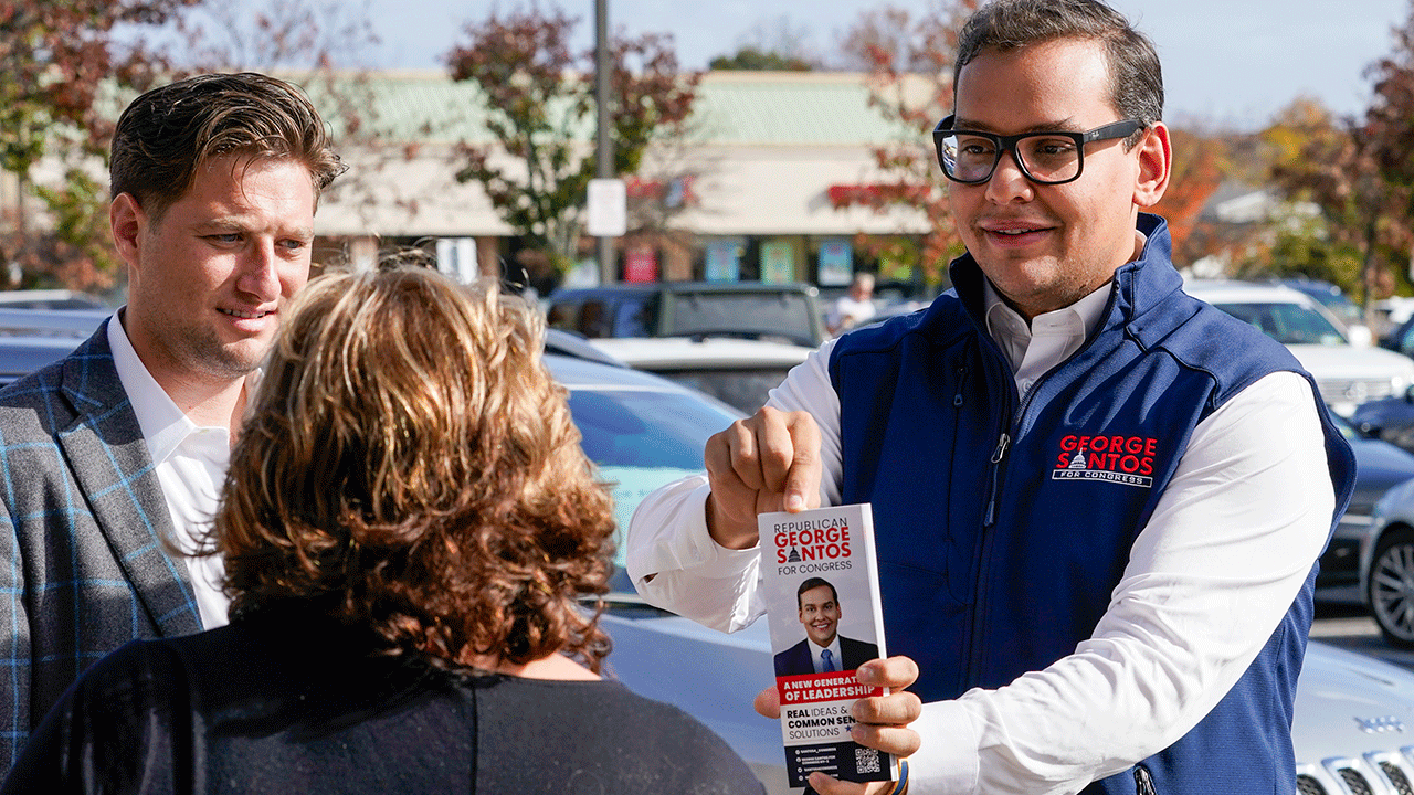 George Santos campaigning