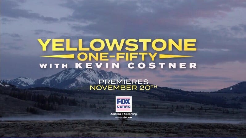 Kevin Costner shares an exclusive look at Yellowstone National Park on its 150th anniversary on Fox Nation