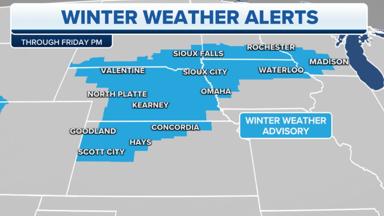 News :Winter weather alerts extend from Midwest to Plains