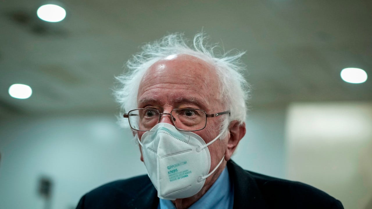 Bernie Sanders 81 Would Take A Hard Look At 2024 Run If Biden 80   Bernie Sanders Senate Mask 