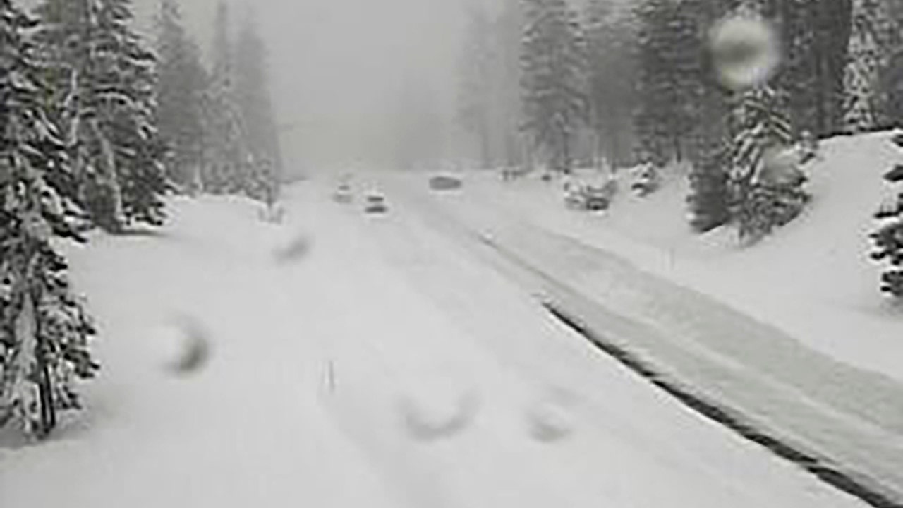 Winter weather pounds Sierra Nevada, dumps rain and snow across