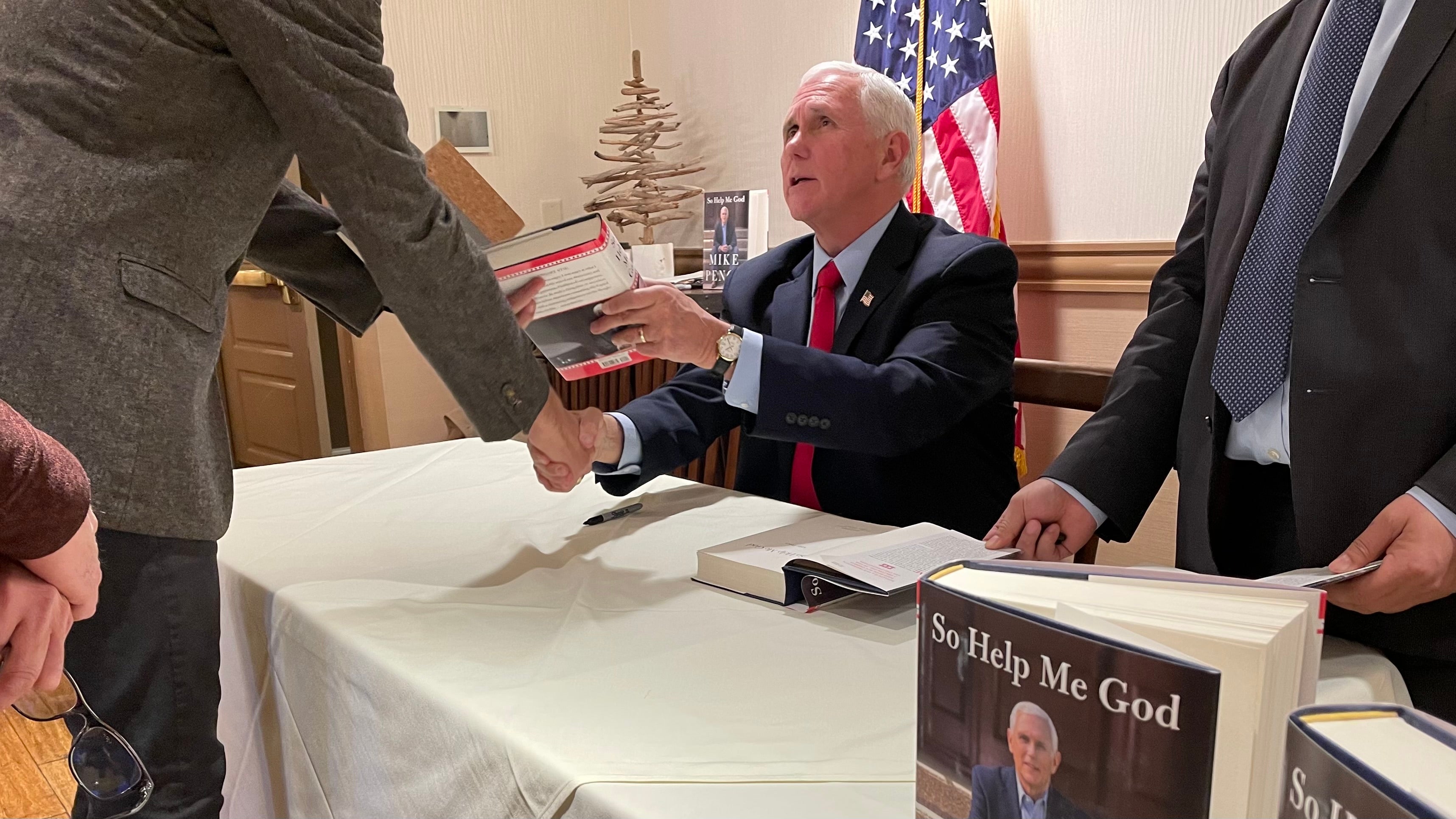 Former VP Pence says positive response to autobiography ‘great source of encouragement’ as he mulls 2024 bid