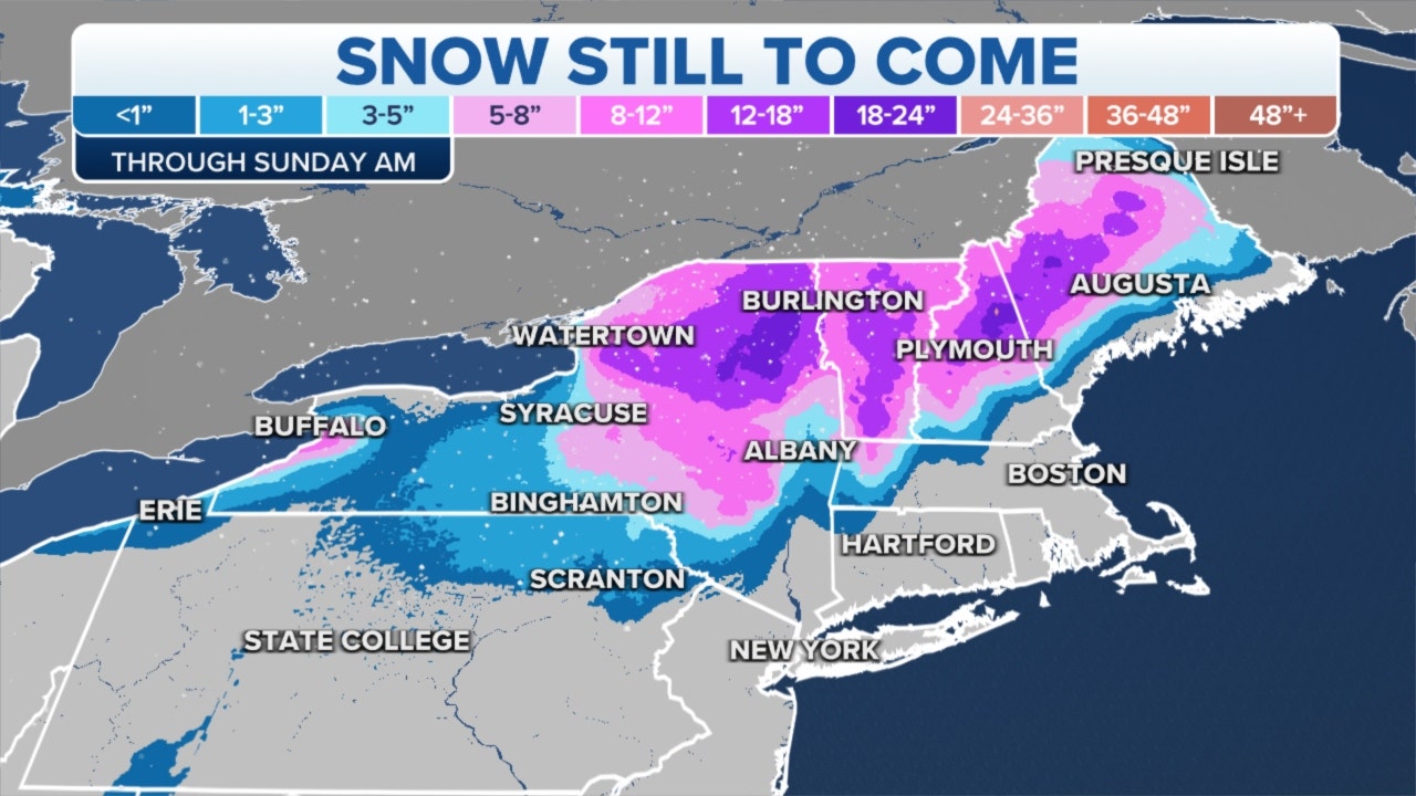 Snowy weather to persist in interior Northeast through weekend Fox News