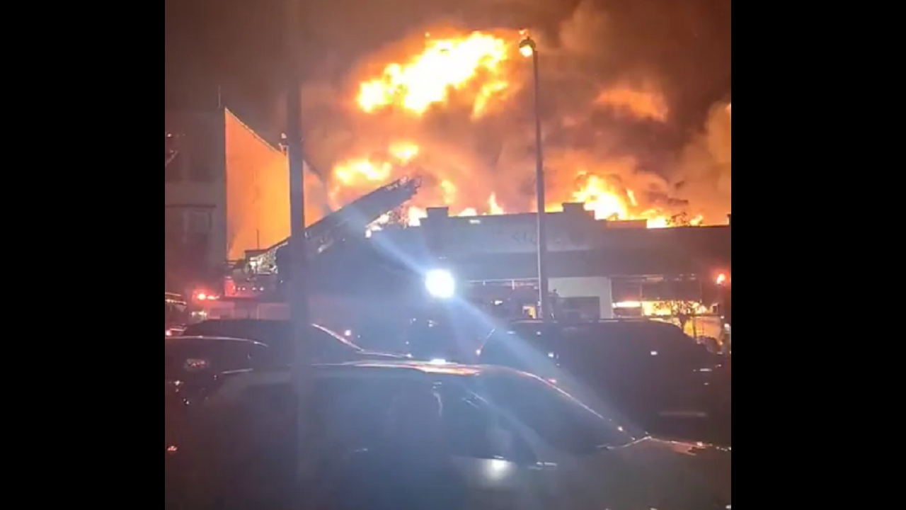 Video shows massive New Jersey fire destroying Salvation Army store