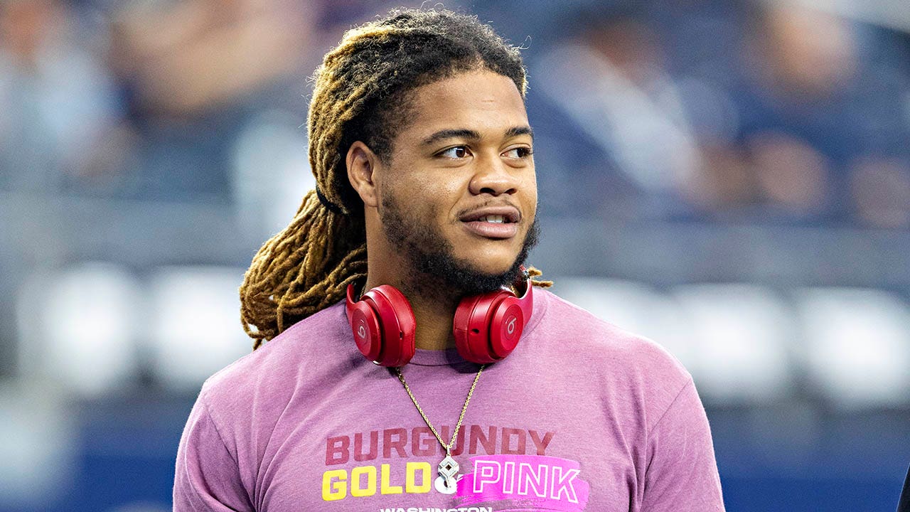 August 26th 2023: Washington Commanders defensive end Chase Young (99)  warms up before the NFL game between the Cincinnati Bengals and the  Washington Commanders in Landover, MD. Reggie Hildred/CSM Stock Photo -  Alamy