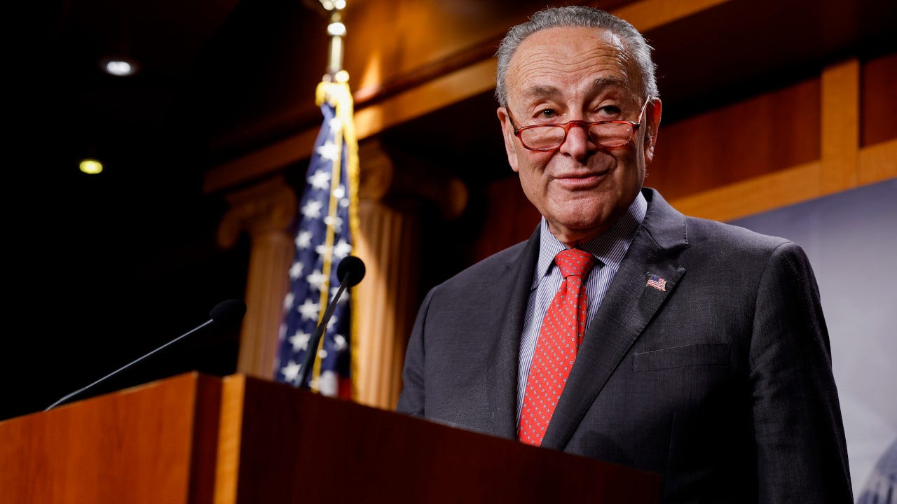 Senate Majority Leader Chuck Schumer, D-N.Y., speaks at a press conference at the U.S. Capitol Building on Dec. 7, 2022. (Anna Moneymaker/Getty Images)