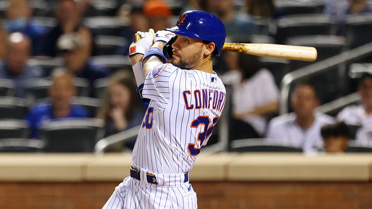 Giants' Michael Conforto out Wednesday as heel injury gets evaluated