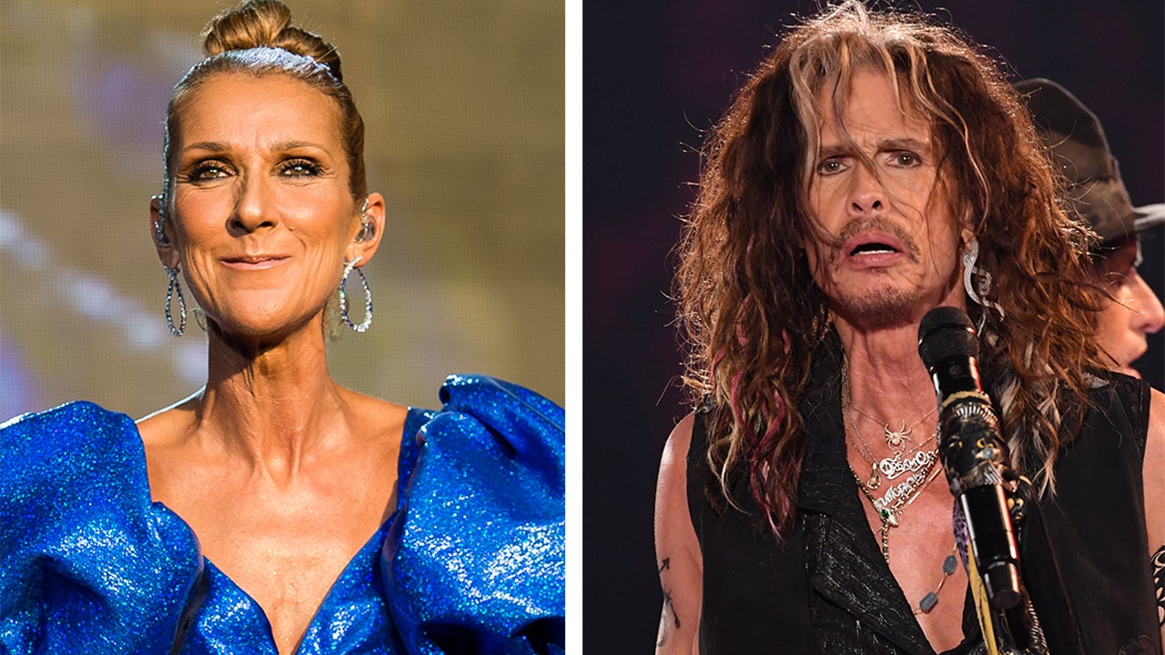 Celine Dion reveals incurable neurological disorder diagnosis in emotional video, Aerosmith cancels final shows in Vegas. (Getty Images)
