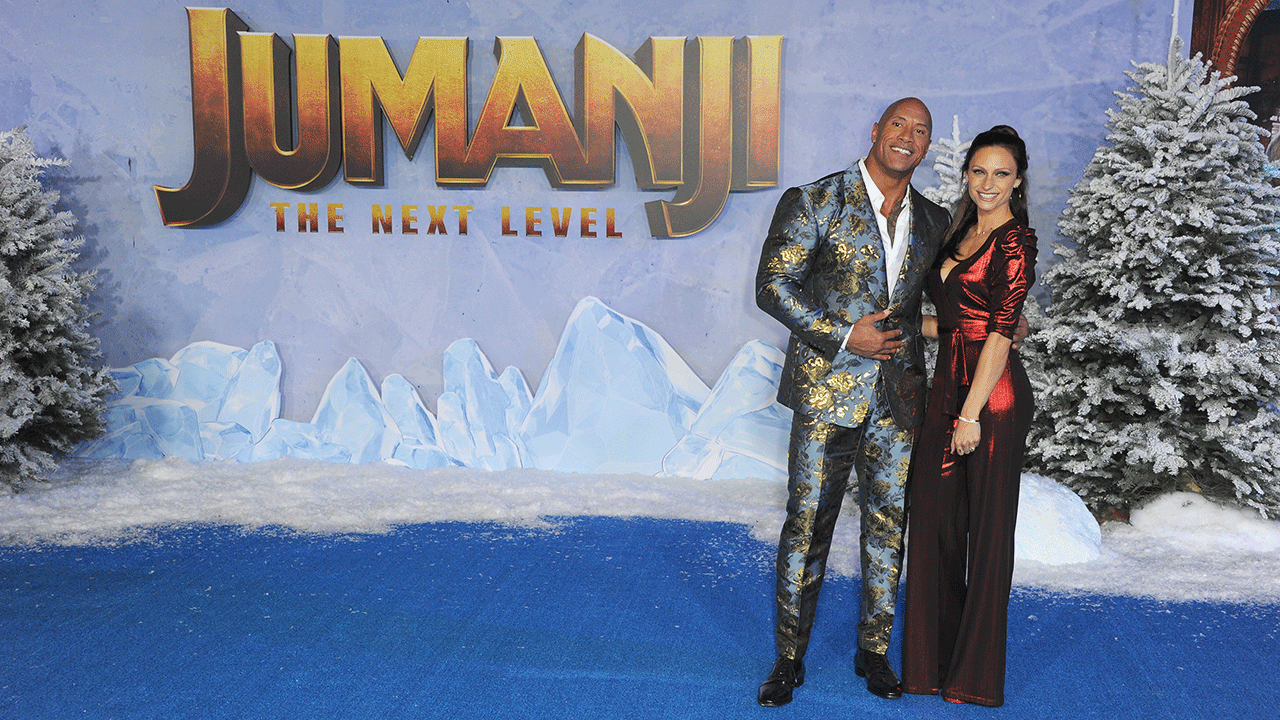 Dwayne Johnson with his wife Lauren Hashian 