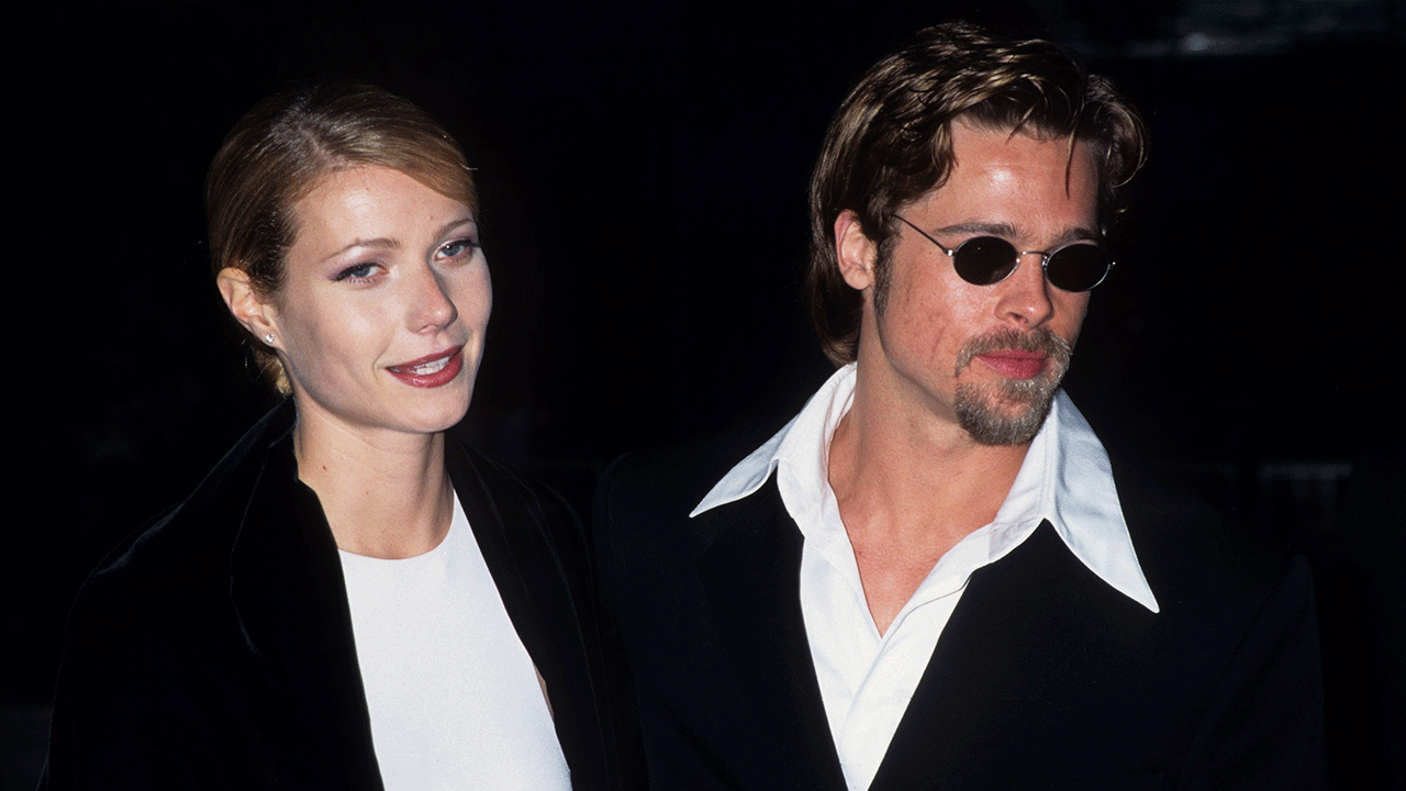 Gwyneth Paltrow and Brad Pitt at the 1996 Golden Globe Awards