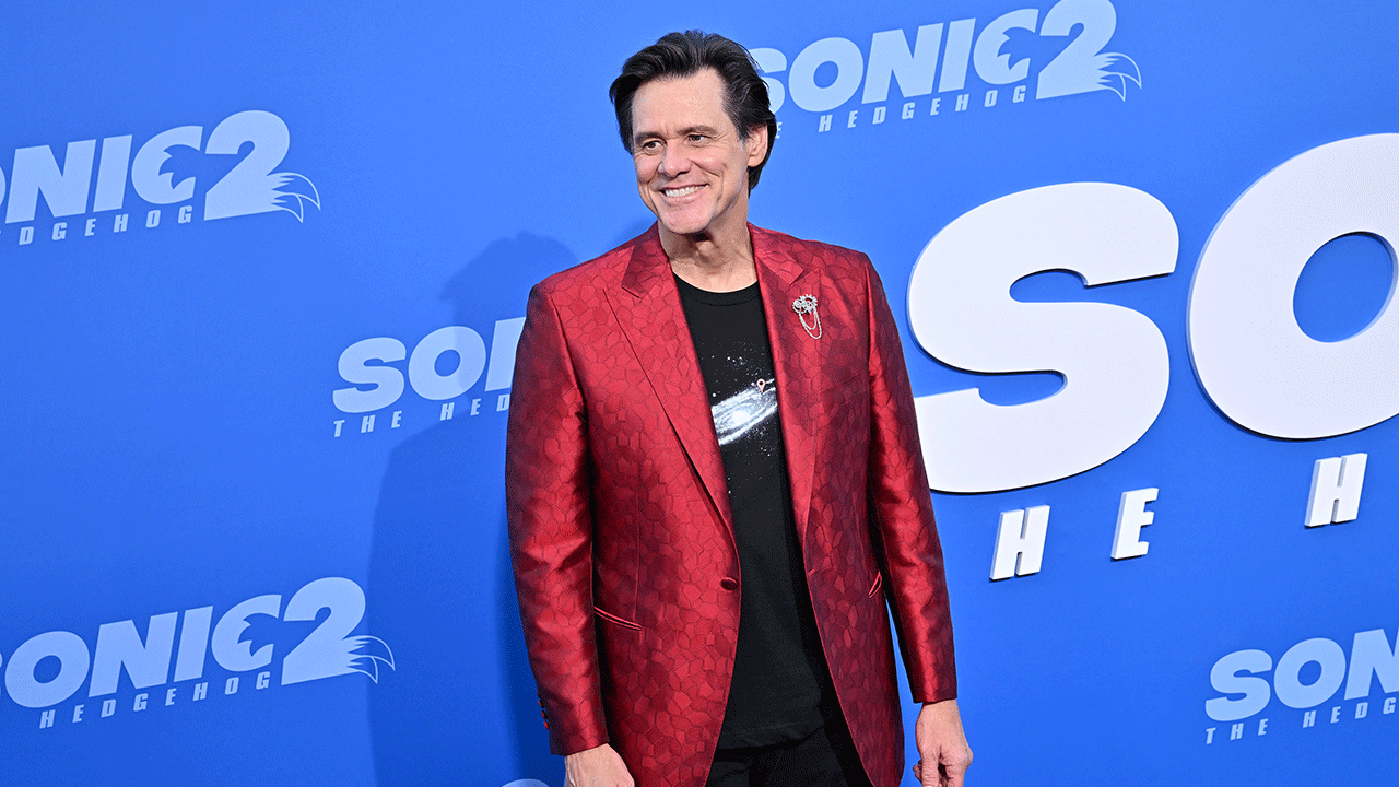 Jim Carrey at the premiere of "Sonic 2"