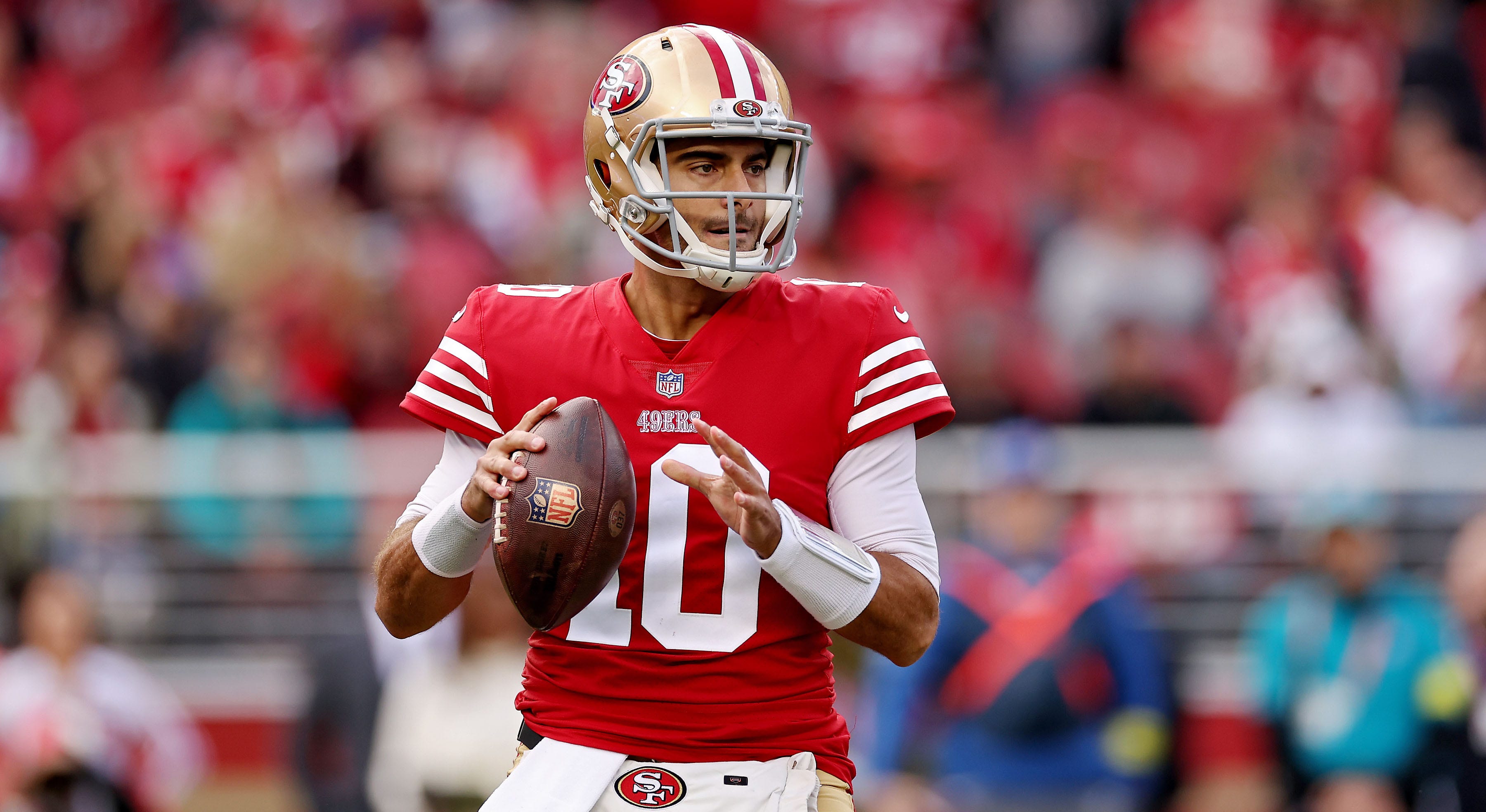 49ers' Jimmy Garoppolo out for season after suffering foot injury vs. Dolphins | Fox News