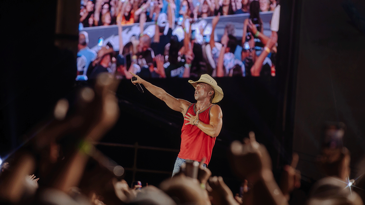 Kenny Chesney performing at his "Here & Now" tour