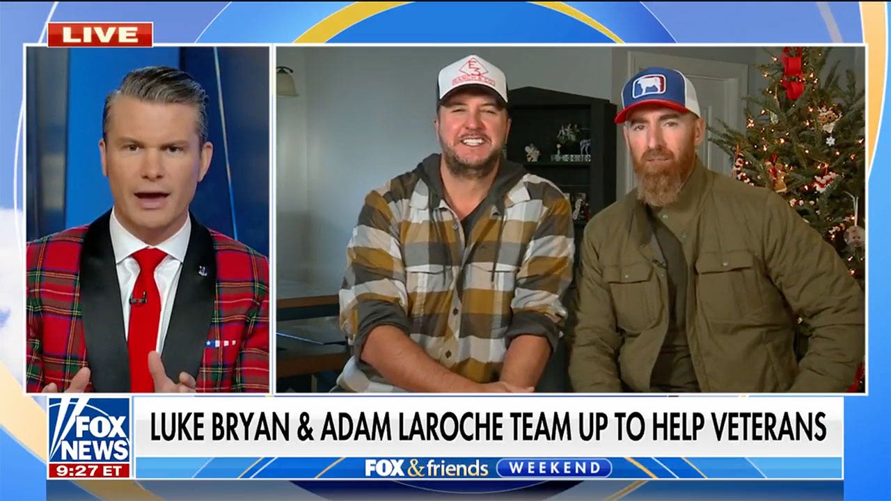 Veterans get a big helping hand from country star Luke Bryan and former MLB player Adam LaRoche