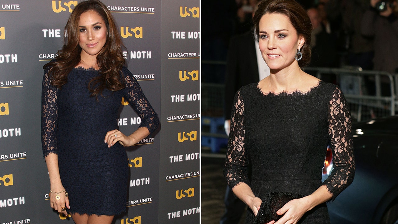 Kate Middleton's black lace Diane von Furstenberg gown back on sale