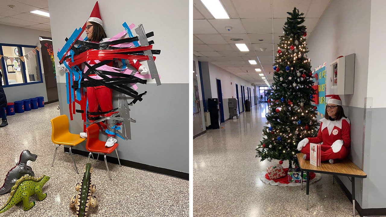 Indiana principal goes viral on TikTok as 'The Elf on the Shelf,' performing hilarious pranks for students
