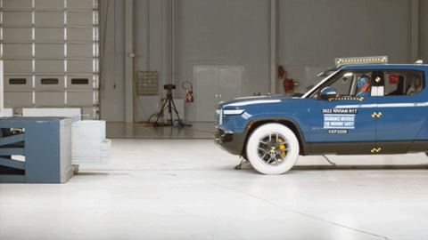 The Rivian R1T aced its IIHS crash test.