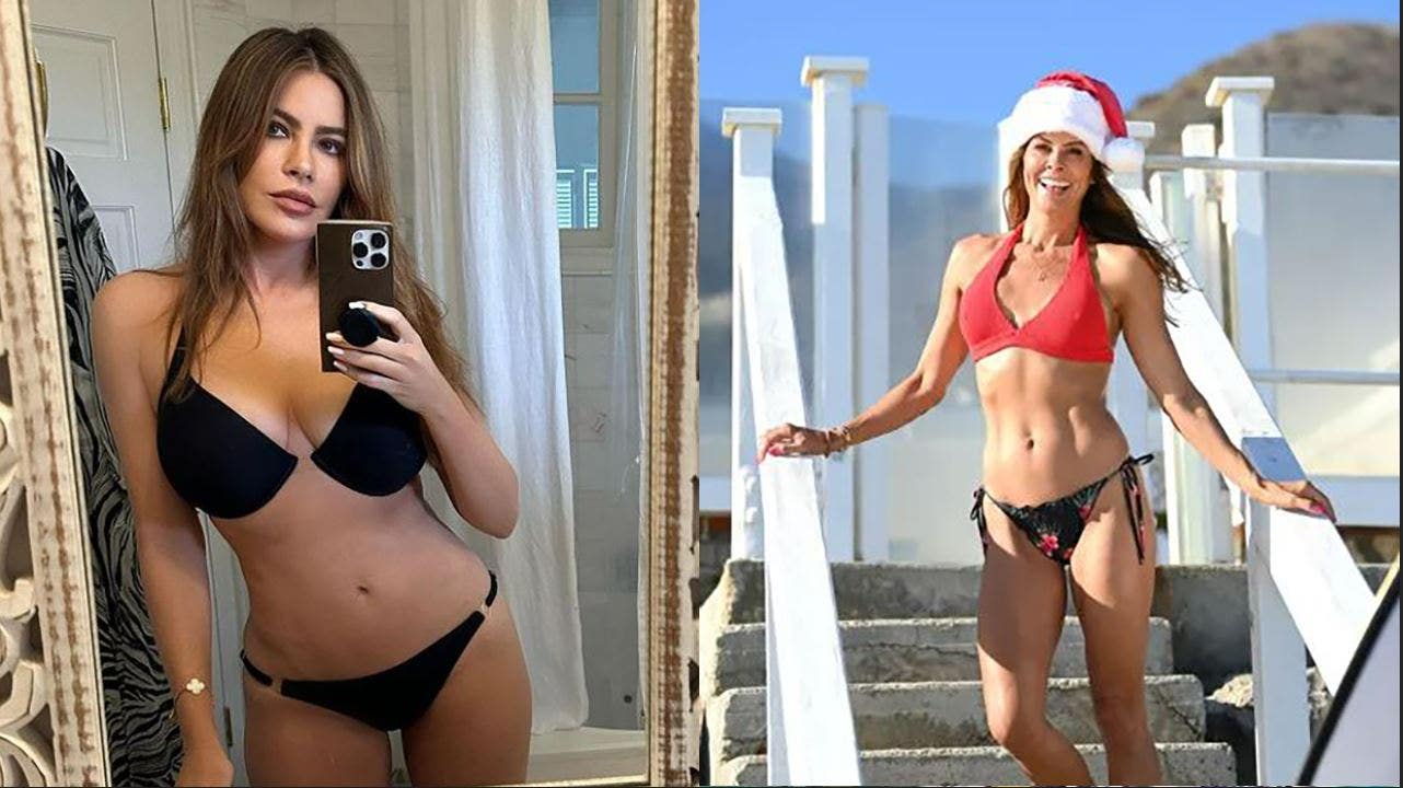 Sofia Vergara, Brooke Burke and more celebs heat up Christmas week in sizzling bikinis. (Sofia VErgara/Instagram/Michael Simon/startraksphoto.com)