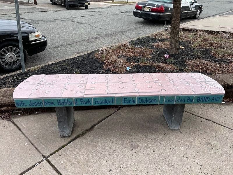 Earle Dickson memorial bench