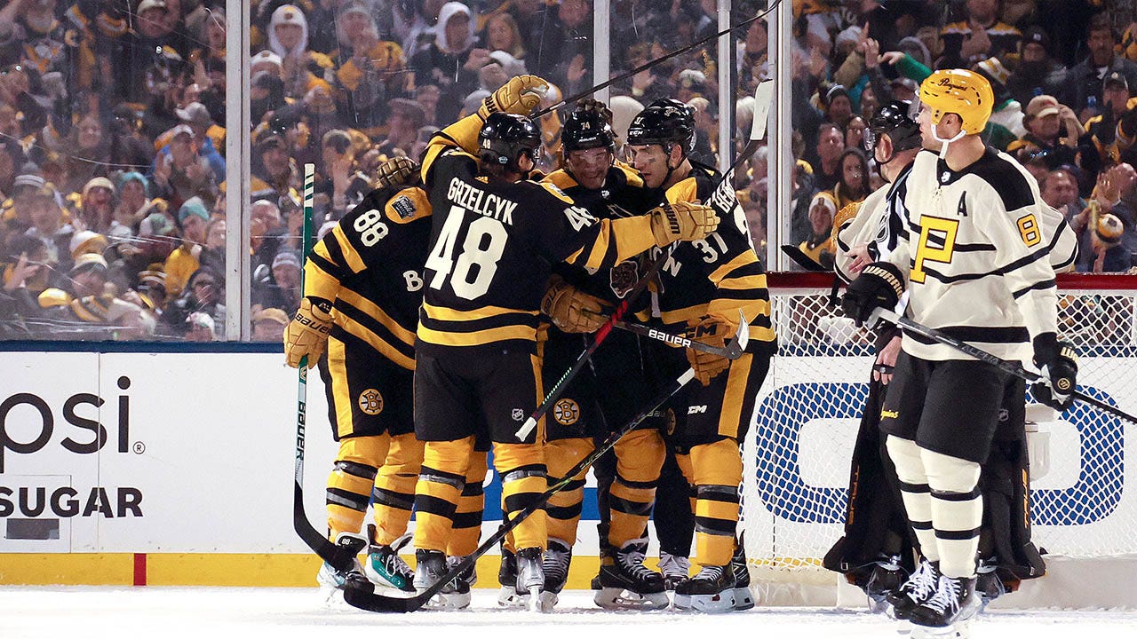 The Boston Bruins Team Photo 2010 NHL Winter Classic Sports Photo