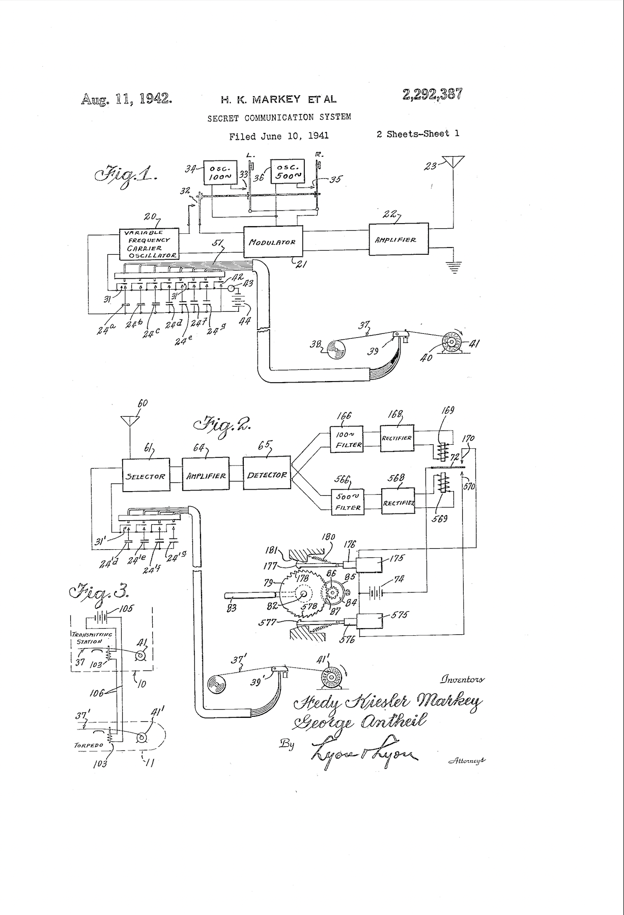 Patent by Hedy Lamarr