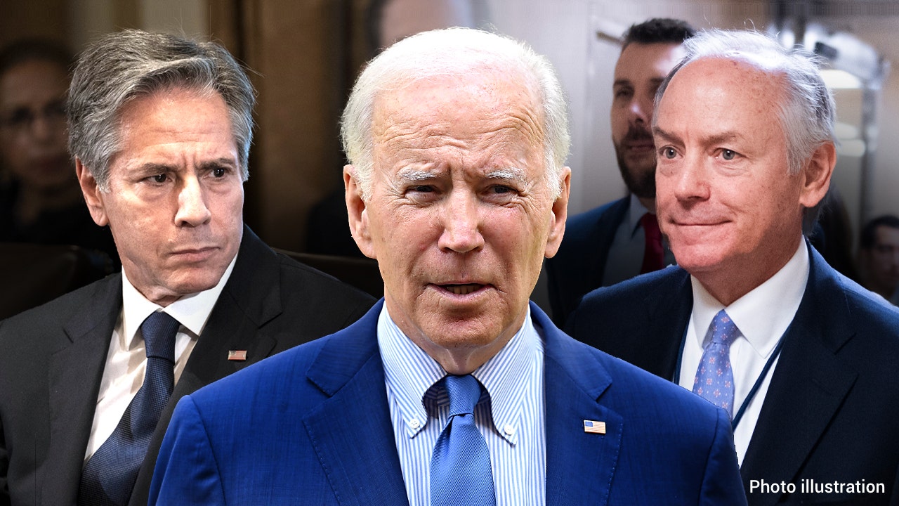 Secretary of State Antony Blinken, President Joe Biden, White House counselor Steven Richetti. (Fox News Digital photo illustration)
