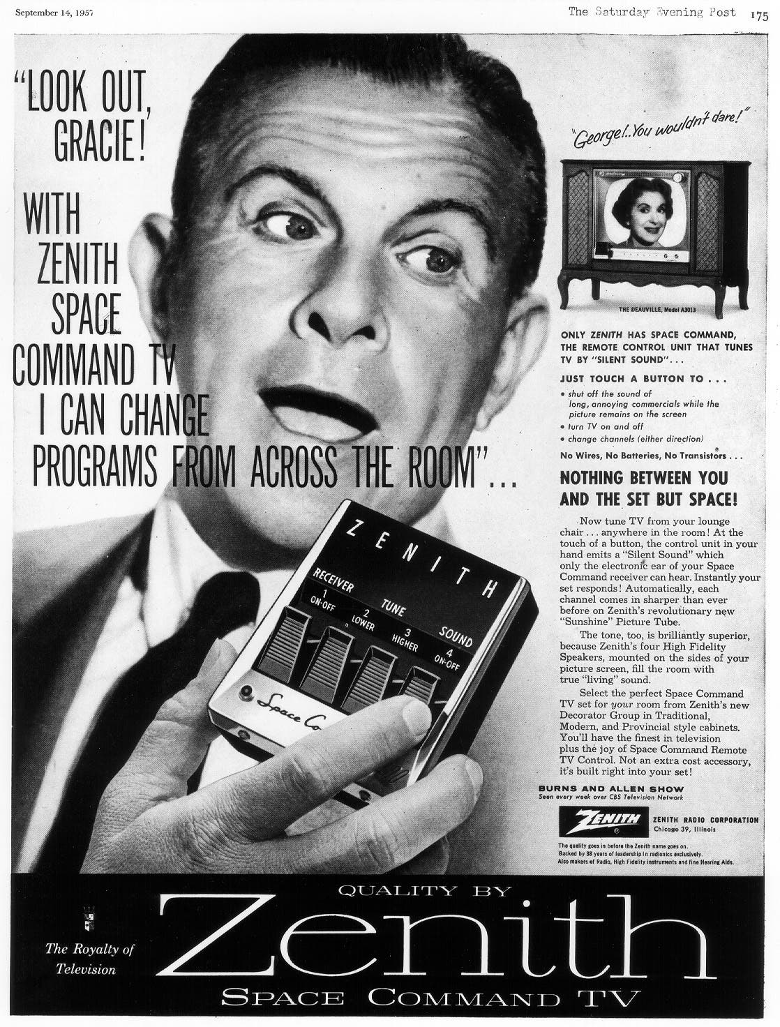 Early Zenith TV remote