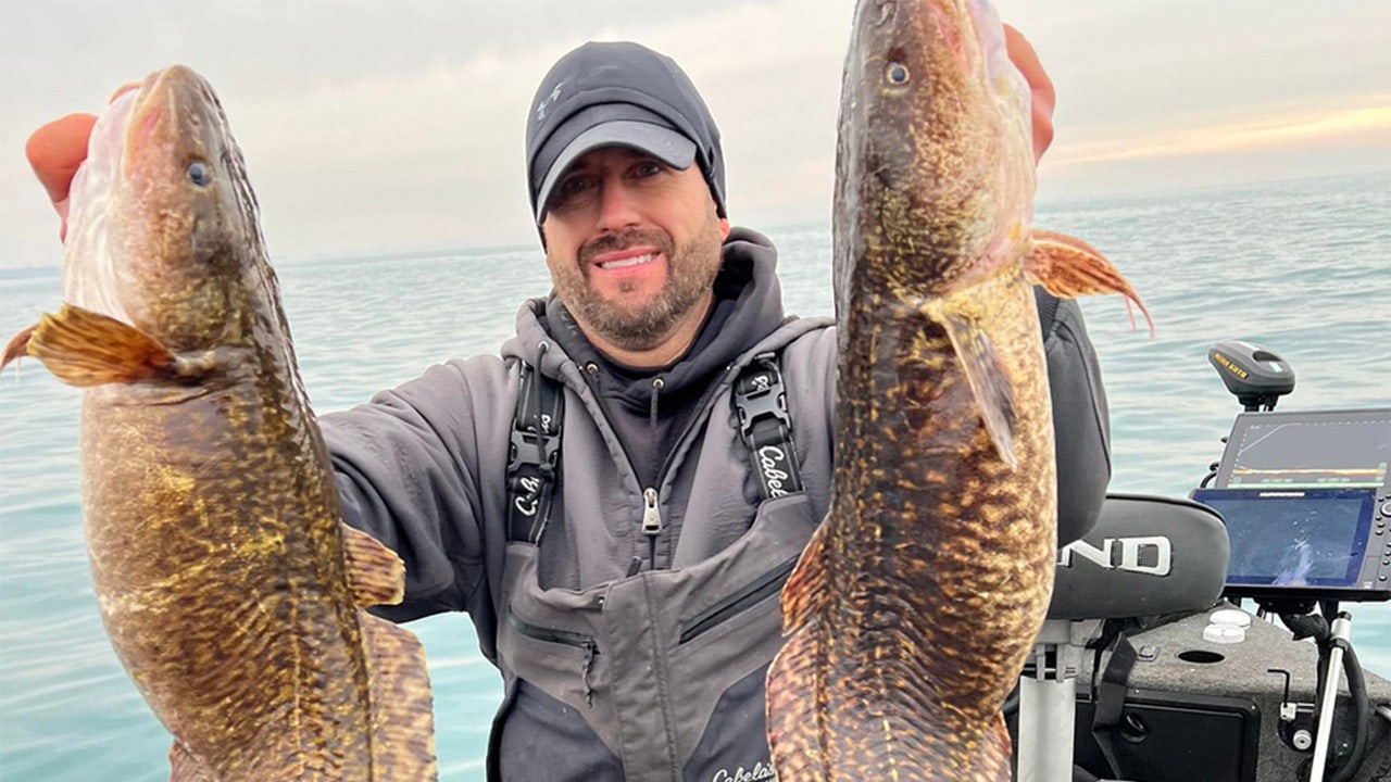 Scott Skafar of Valparaiso, Indiana, broke the state's 32-year-old burbot fishing record twice on Dec. 30, 2022. (Scott Skafar via Indiana Department of Natural Resources)
