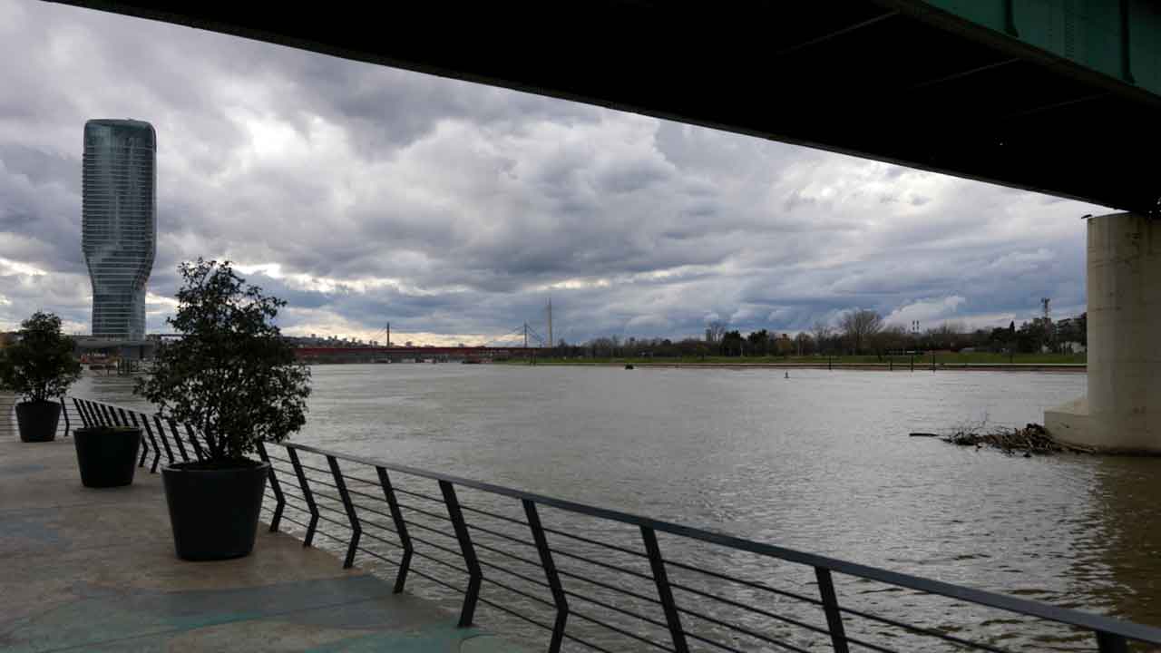 Serbian emergency teams searching for 2 people who were swept away by flooding river