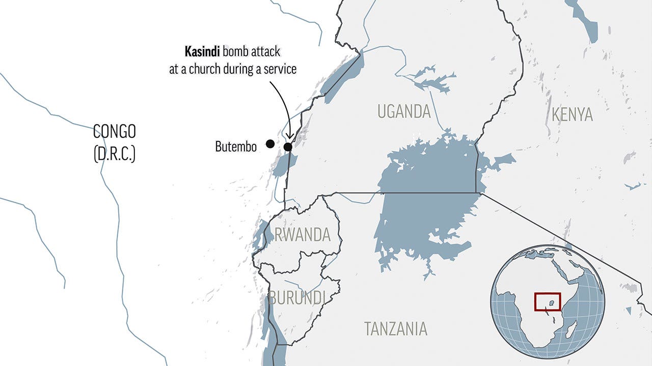 Church bombing in suspected extremist attack kills 10 in eastern Congo, army says