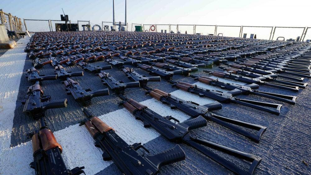 French special forces seize thousands of Iranian rifles, missiles on smuggling ship