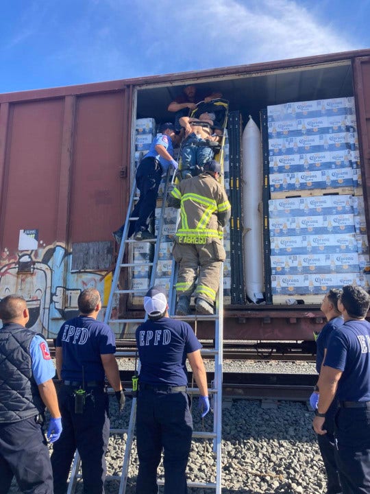 9 migrants rescued from rail car in Eagle Pass, Texas, after attempting