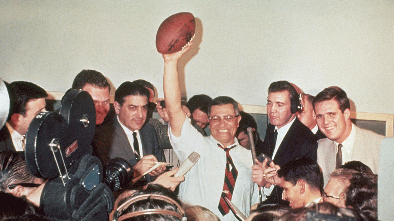 Green Bay Packers coach Vince Lombardi after winning Super Bowl I