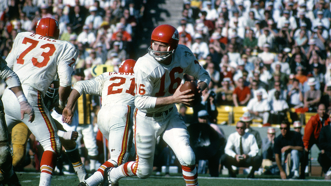 Len Dawson of the Kansas City Chiefs during the first Super Bowl game