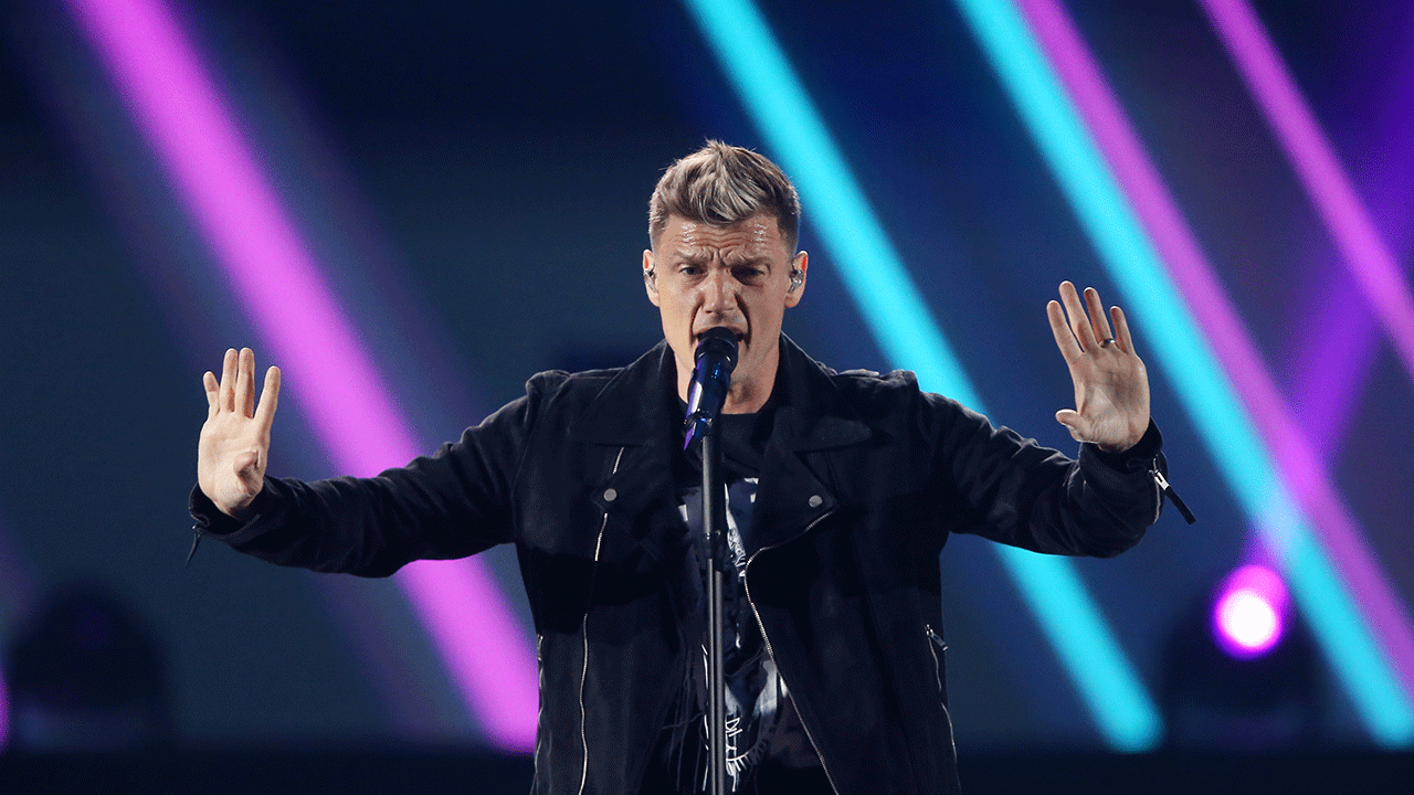 Nick Carter performing at the 2019 iHeartRadio Music Festival