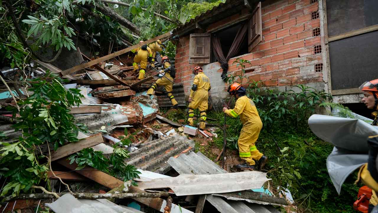 Brazil landslide, flooding kills at least 36 people along coast, rescuers continue to search for survivors