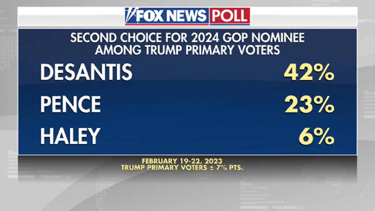 Fox News poll shows second choice for 2024 GOP nominee among Trump primary voters