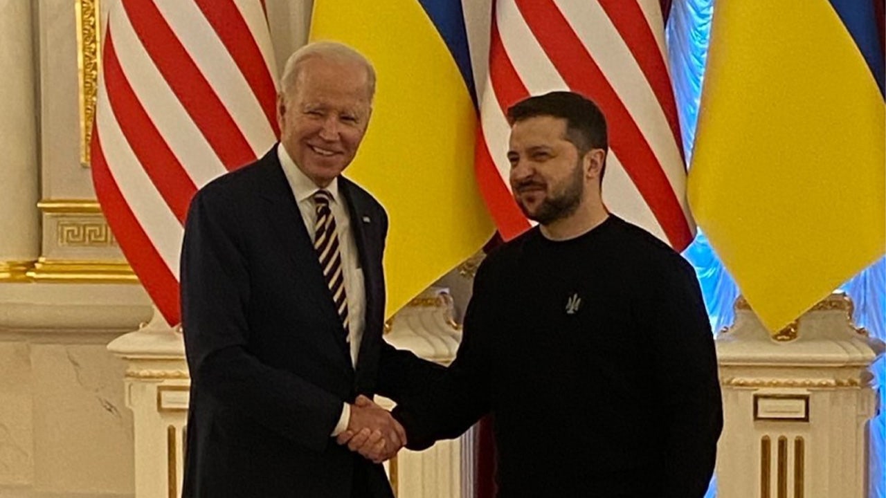 President Biden makes surprise visit to Kyiv, Ukraine, meets with President Zelenskyy