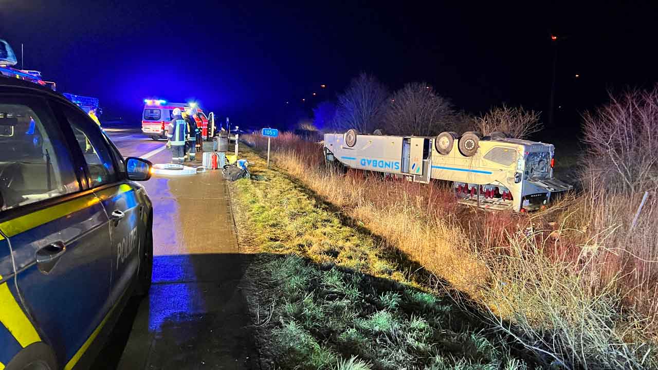 Polish bus traveling to Belgium crashes on German highway, injuring 35