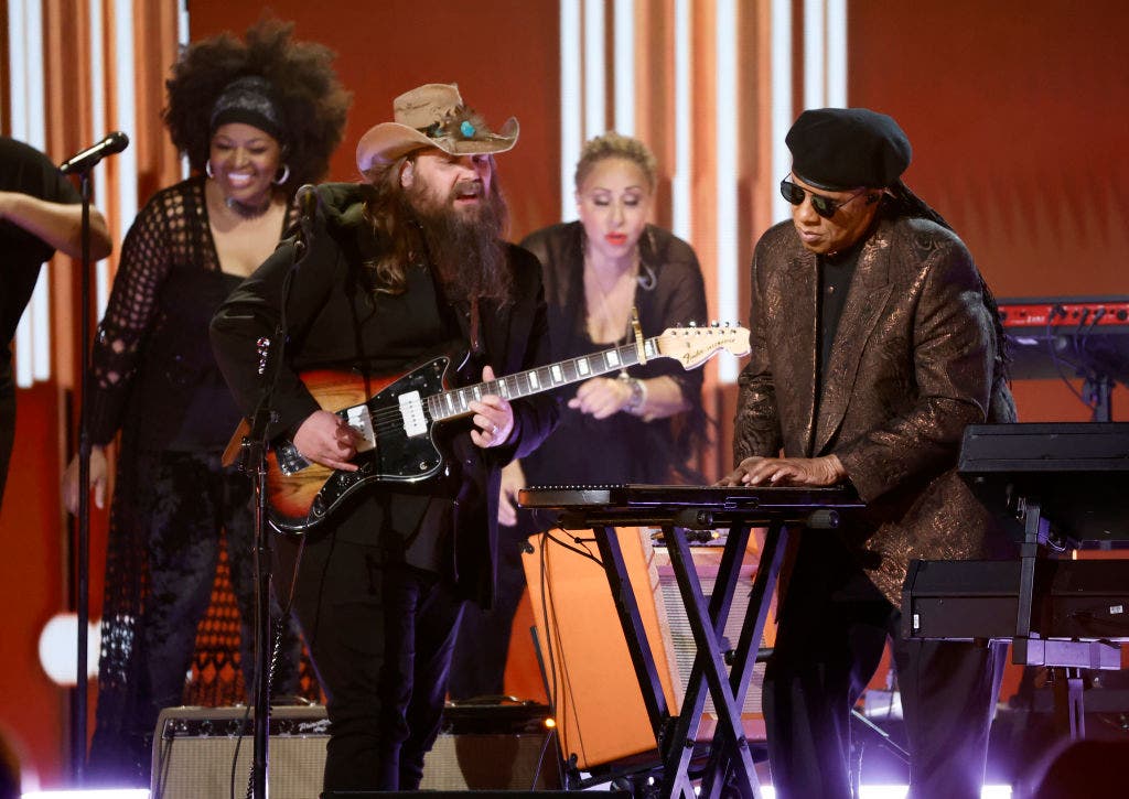 Grammys 2024 Stevie Wonder Chris Stapleton Dorry Gertrud