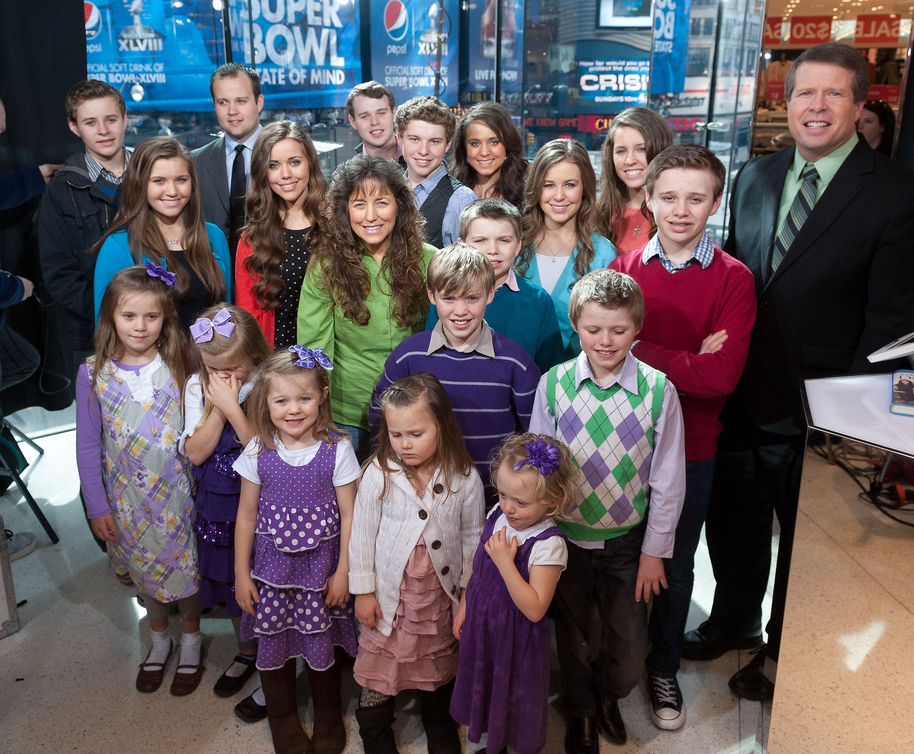 The Duggar Family during a TV appearance