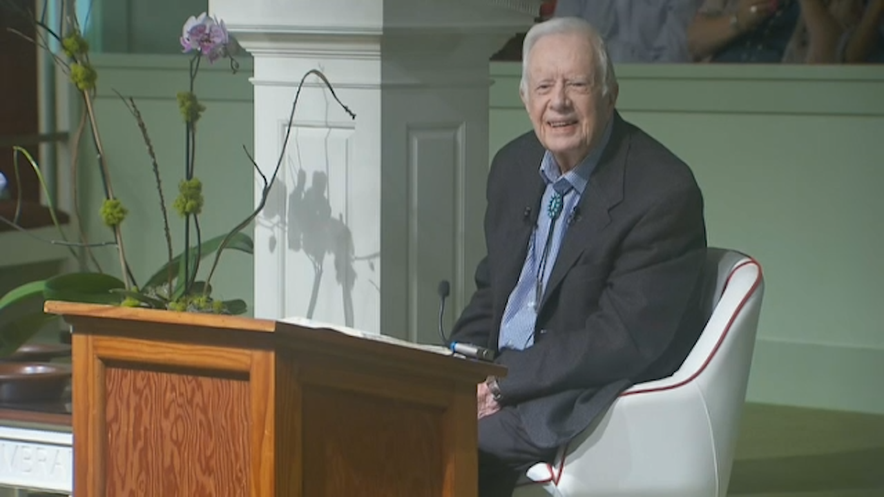 Sunday school, church services play a big part in former President Jimmy Carter’s life