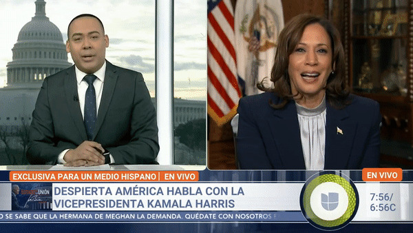 Kamala Harris dodges when asked about kiss between Jill Biden and her husband: 'Haven't watched the video'