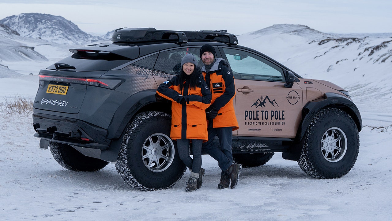 Married couple reveal the electric Nissan SUV they'll drive from North Pole to South Pole this year
