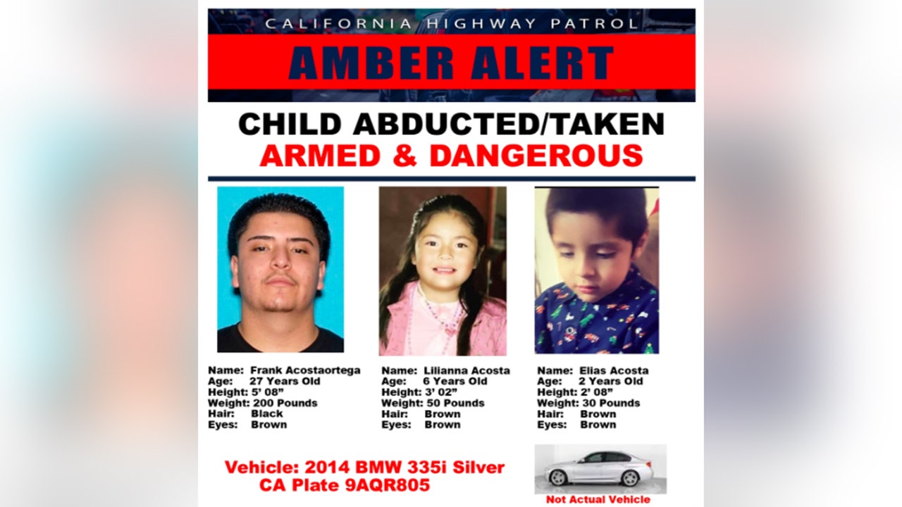 Amber Alert canceled for 2 children, ages 6 and 2, allegedly abducted by father in California