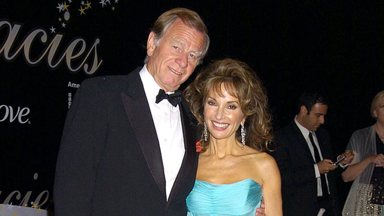 Susan Lucci tears up when asked if she is dating after the death of her husband Helmut Huber: 'I'm not ready'
