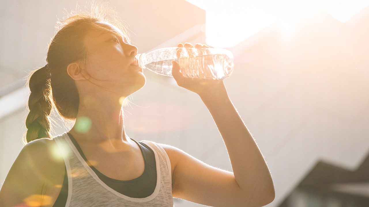 Woman drinking water