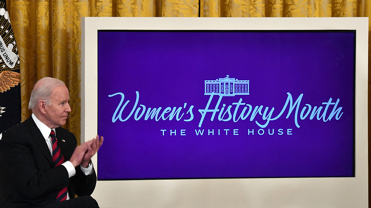 The colors of Women's History Month are purple, green and white. 