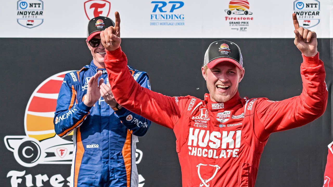 Marcus Ericsson wins crash-filled opening IndyCar race