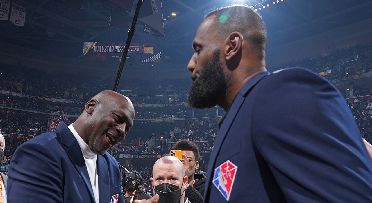 Lebron james meets store michael jordan